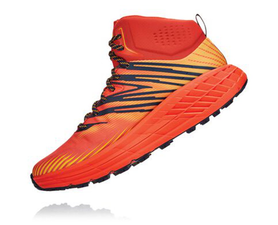 Hoka One One Trailsko Herre - Speedgoat Mid Gore-Tex 2 - Rød - 794381QCL